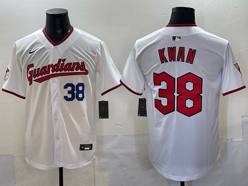 Men Cleveland Indians #38 Kwan White Nike MLB 2025 Jersey 04->cleveland indians->MLB Jersey